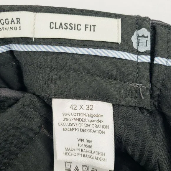 Haggar Corduroy Pants 42X32 Dusk Gray Classic Fit Stretch Expandable Waist NWT - Picture 6 of 12